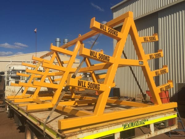 Steel Sections Rack or drill rod rack, certified to stated working load limits.