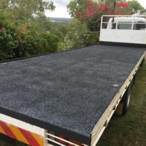 Speedliner protective coating on a truck tray