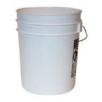 white plastic bucket